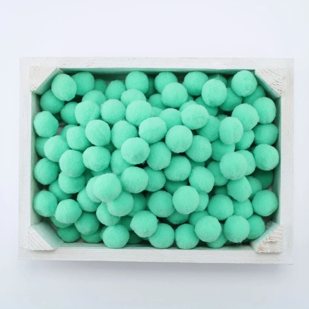 Peluş Ponpon Mint Yeşili