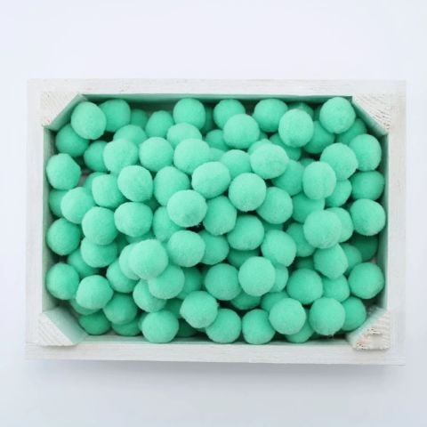 Peluş Ponpon Mint Yeşili
