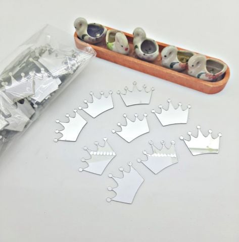 Kral Tacı Pleksi 3cm Gümüş