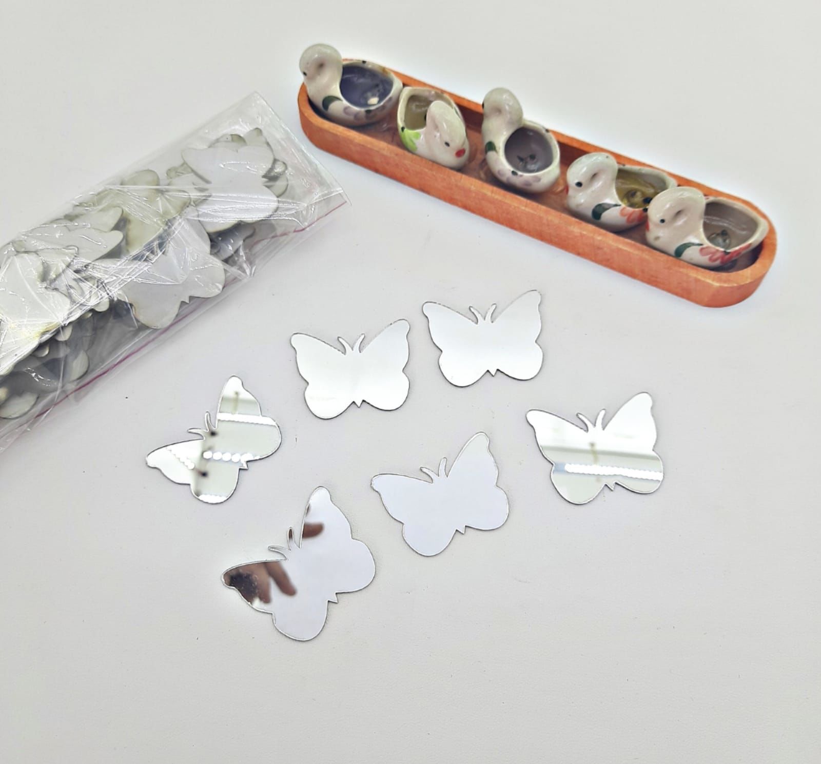 Kelebek Pleksi 3cm Gümüş