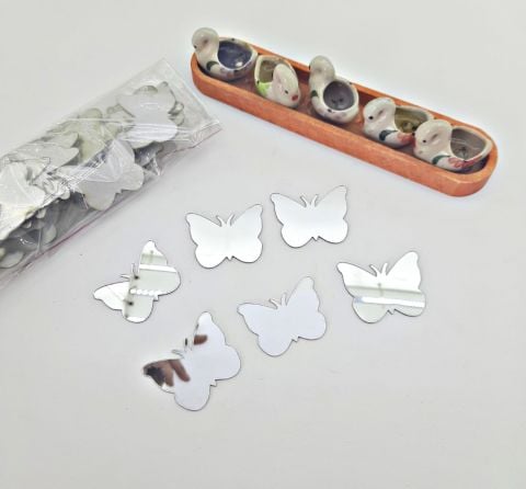 Kelebek Pleksi 3cm Gümüş