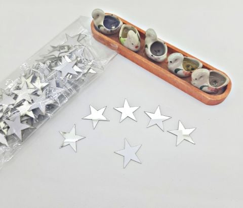 Yıldız Pleksi 3cm Gümüş