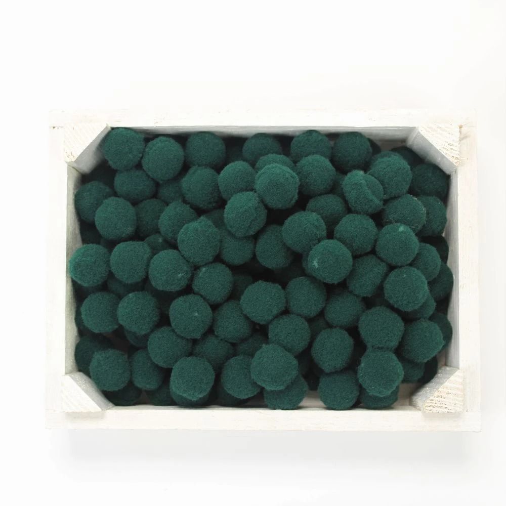 Peluş Ponpon Zümrüt Yeşili