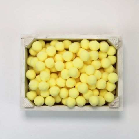 Peluş Ponpon Açık Sarı