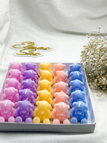 Ayıcık Mum (25 adet) (4.5x4.5) Pembe