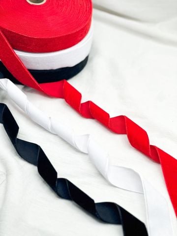 3cm Kadife Kurdele - 5m Siyah