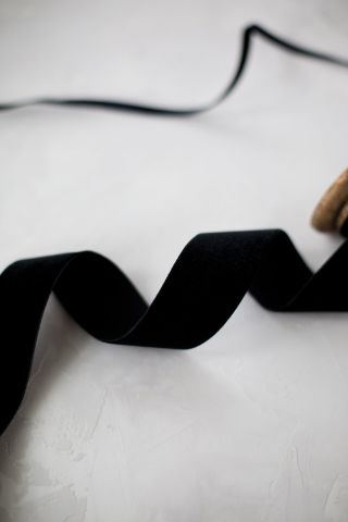 3cm Kadife Kurdele - 5m Siyah