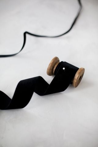 3cm Kadife Kurdele - 5m Siyah