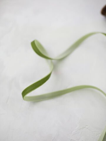 1cm Kadife Kurdele - 5m Haki