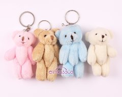 Mini Peluş Ayıcık Kapı Süsü Malzemesi - 8cm (5 adet)