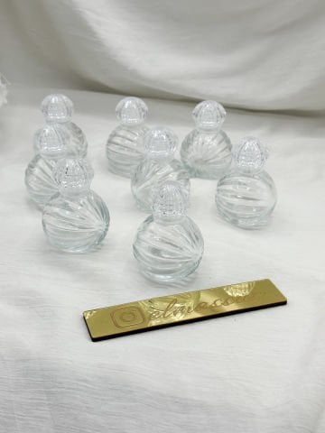 Yuvarlak Kristal Kapaklı Cam Şişe