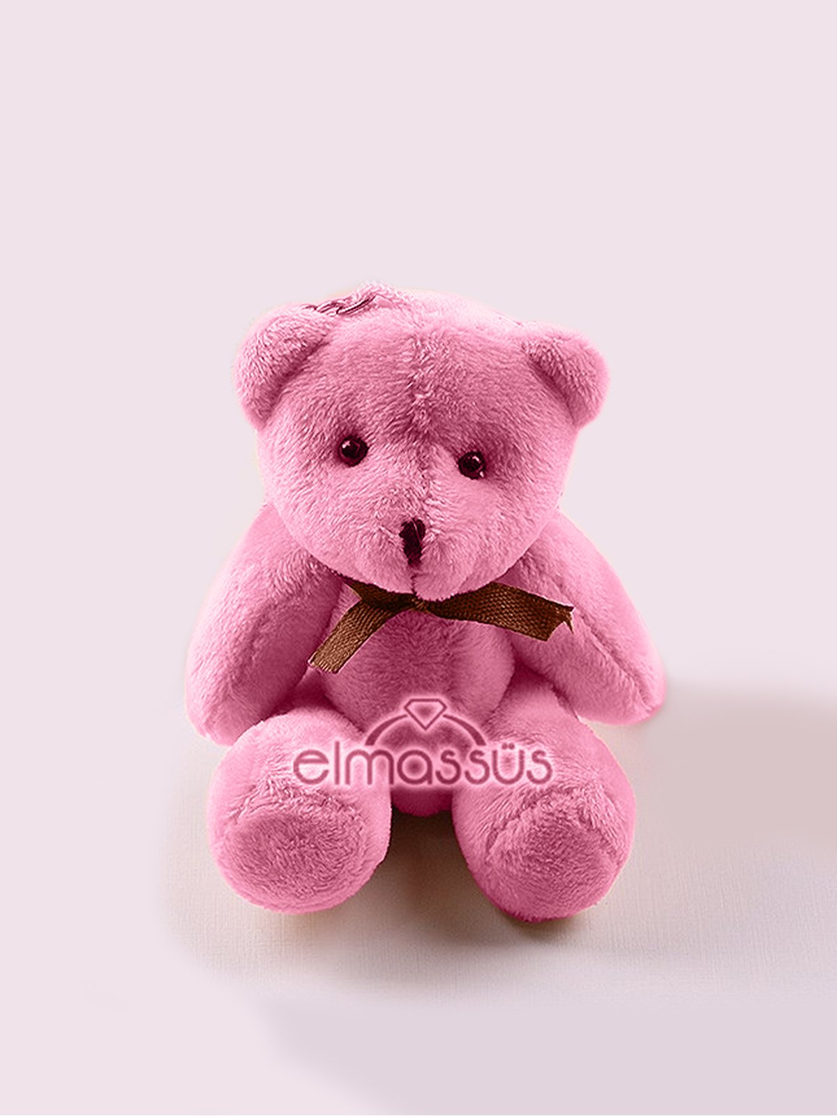 Peluş Ayıcık Kapı Süsleme Malzemesi (13cm) Pembe