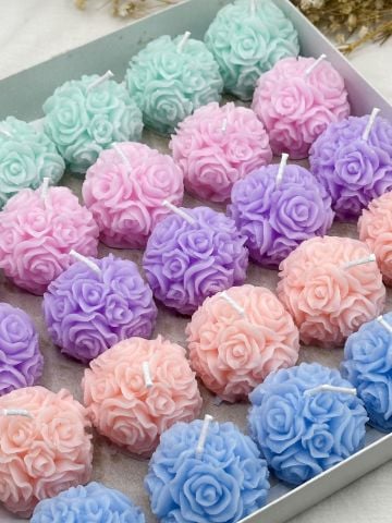 Top Yuvarlak Gül   (25 adet)   (4.5x4.5) Mavi