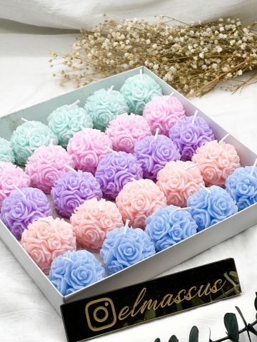 Top Yuvarlak Gül   (25 adet)   (4.5x4.5) Karışık