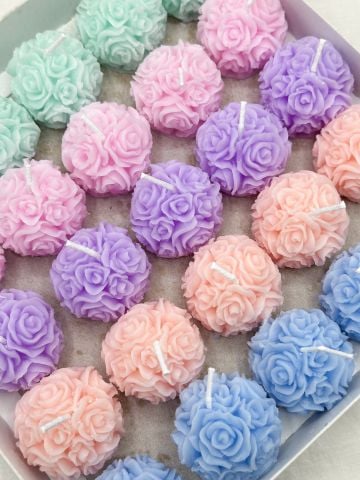 Top Yuvarlak Gül   (25 adet)   (4.5x4.5) Karışık