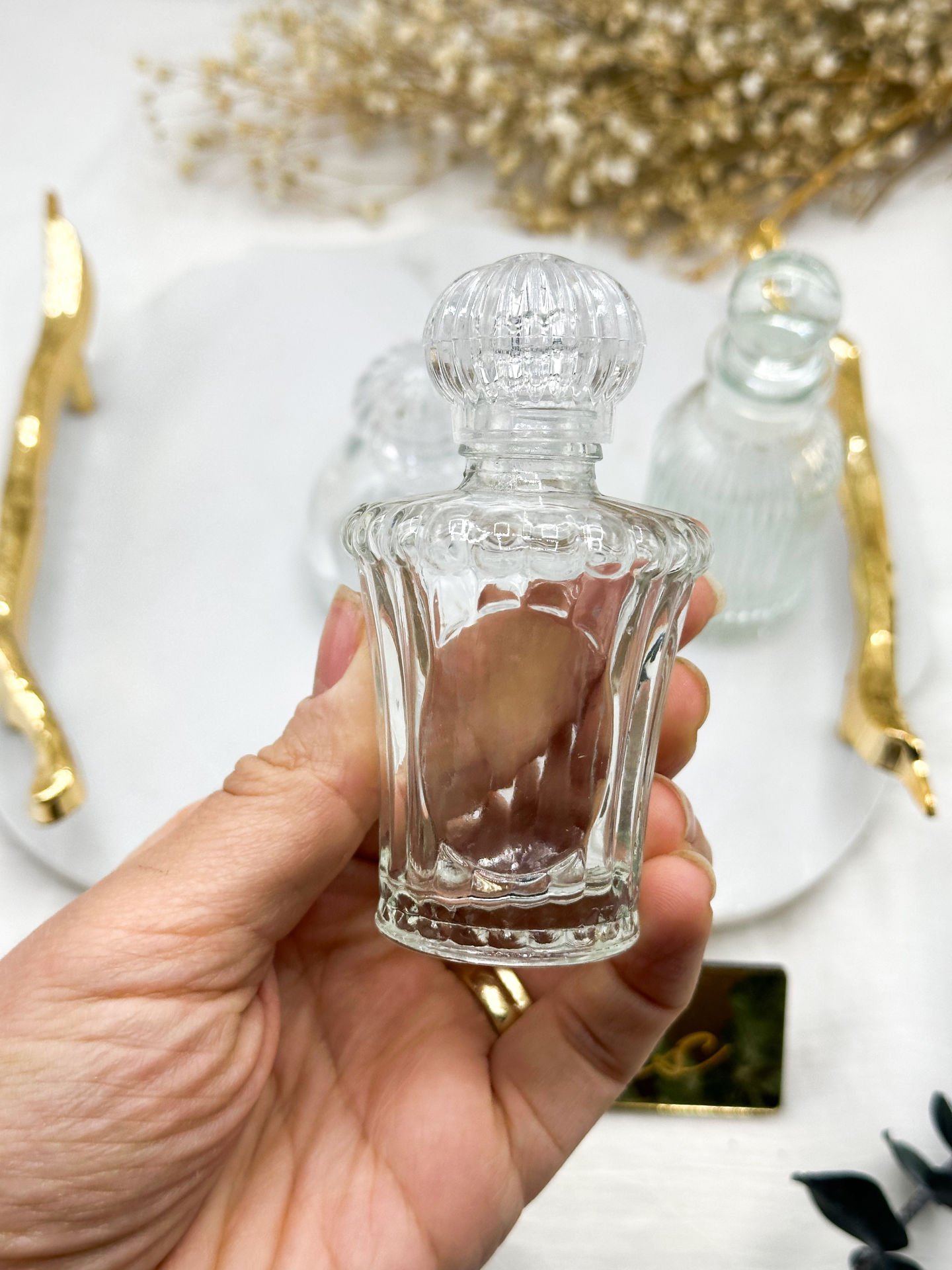 Kristal Kapaklı Cam Şişe 1