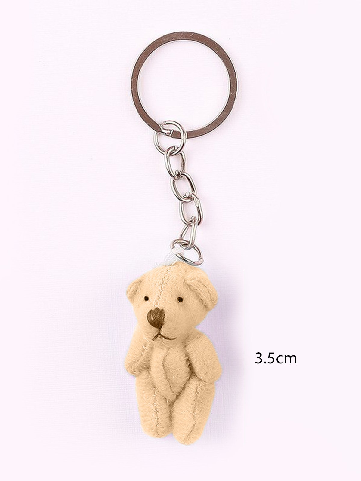 Peluş Ayıcık Anahtarlık ve Süsleme Malzemesi (10 adet) Kahverengi - 3.5cm