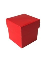 Renkli Karton Kutu (5x5cm) 50 adet Kırmızı