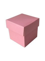 Renkli Karton Kutu (5x5cm) 50 adet Pembe