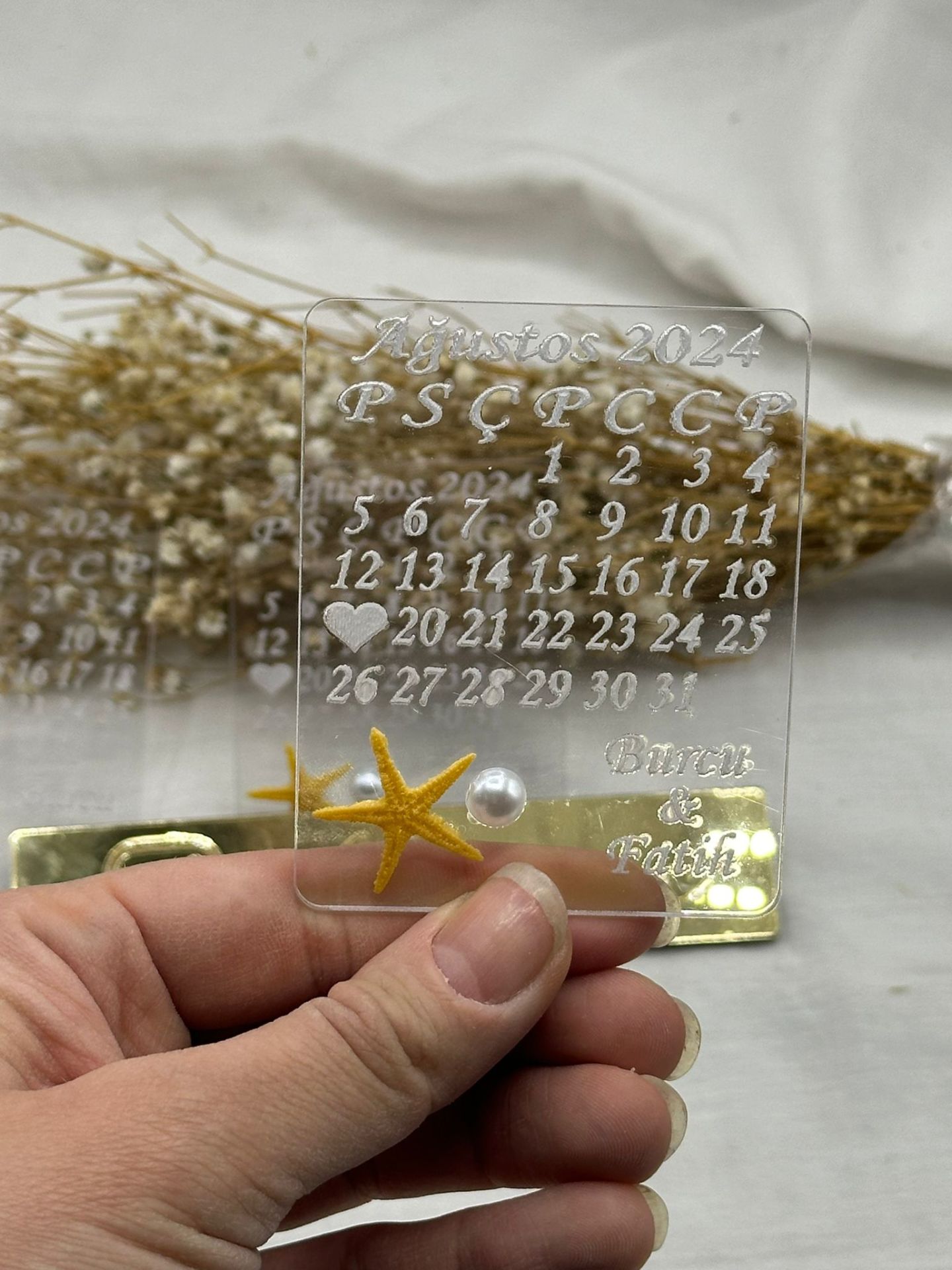 Hazır  Takvim Yazılı Pleksi 9x9 (25 adet)