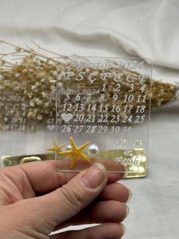 Hazır  Takvim Yazılı Pleksi 9x9 (25 adet)