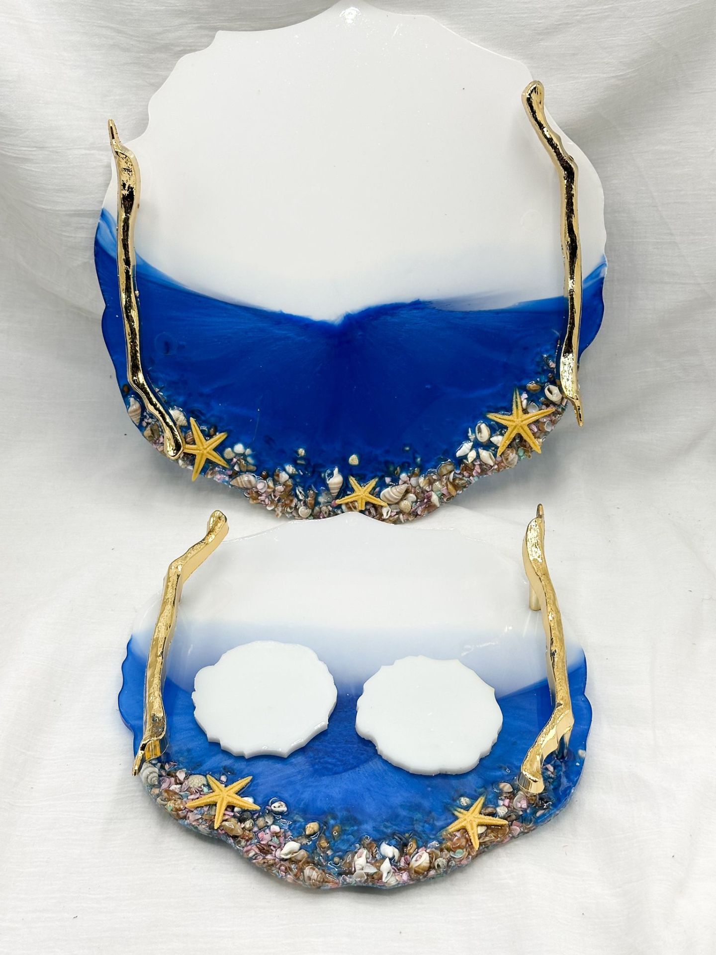 Deniz Kabuklu Epoksi Tepsi