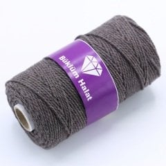İki Büküm Makrome İpi (3mm - 500gr) Koyu Kahve