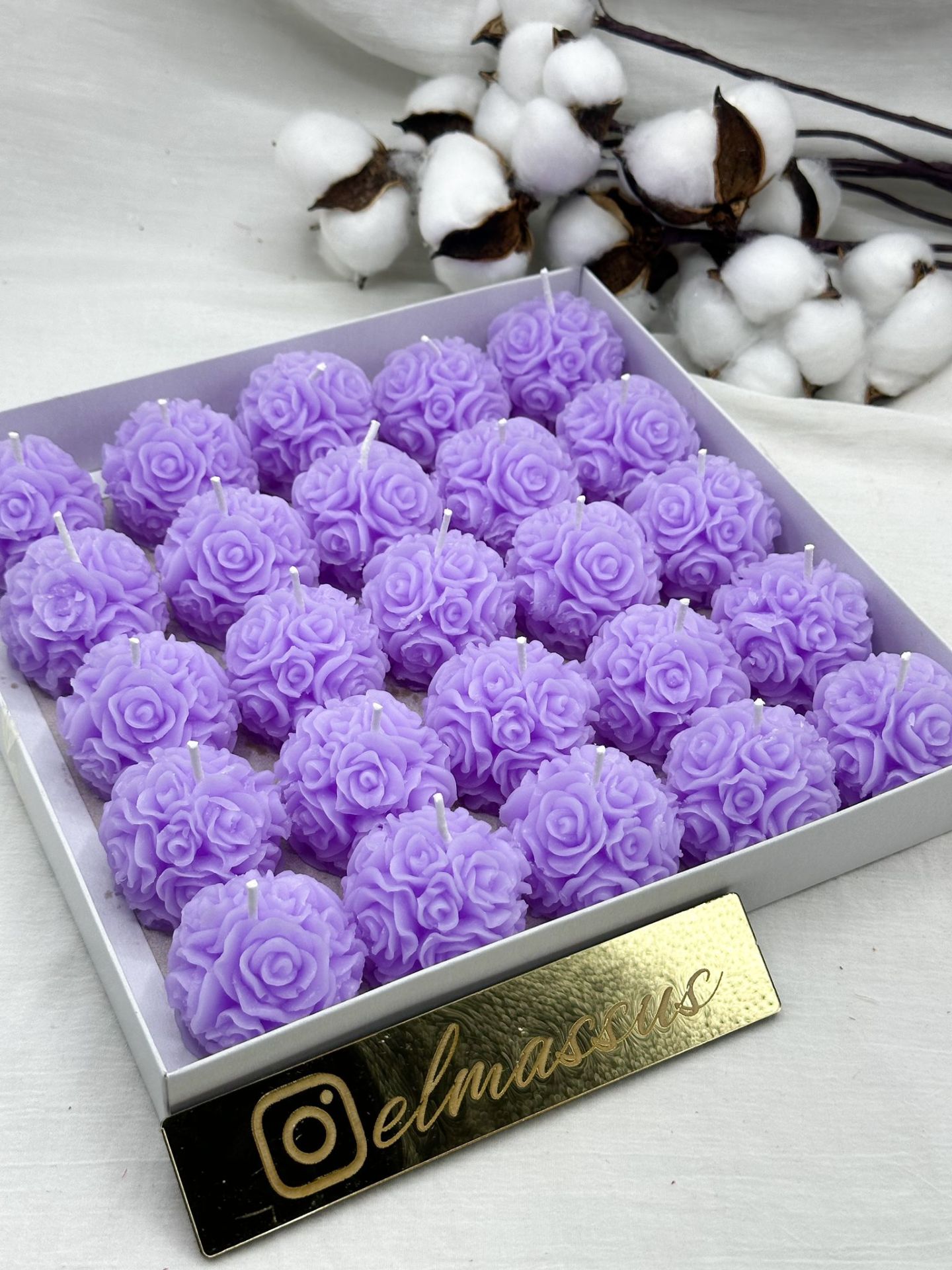 Top Yuvarlak Gül   (25 adet)   (4.5x4.5) Lila