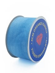 Organze Kurdele 4cm Mavi