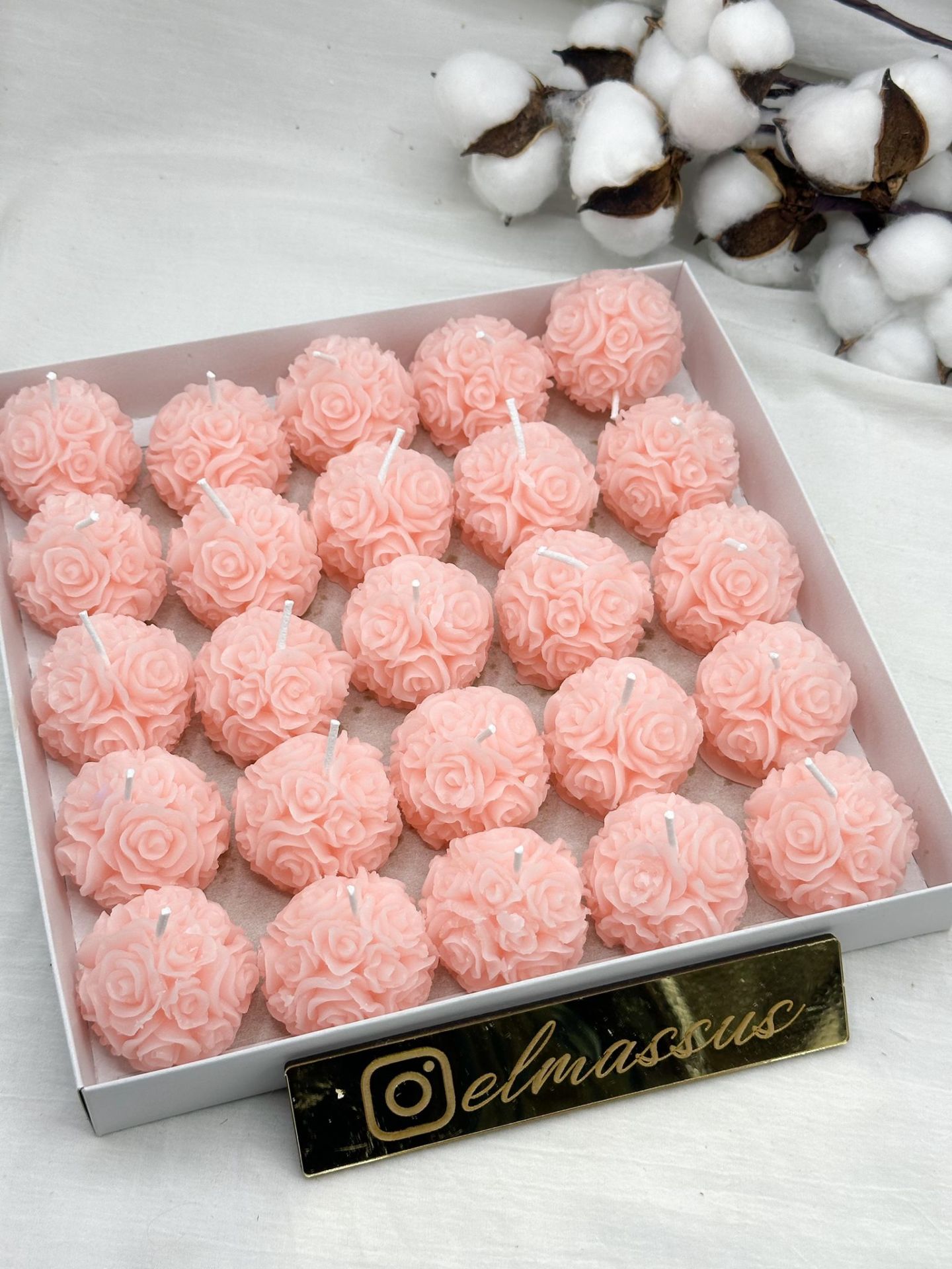 Top Yuvarlak Gül   (25 adet)   (4.5x4.5) Somon