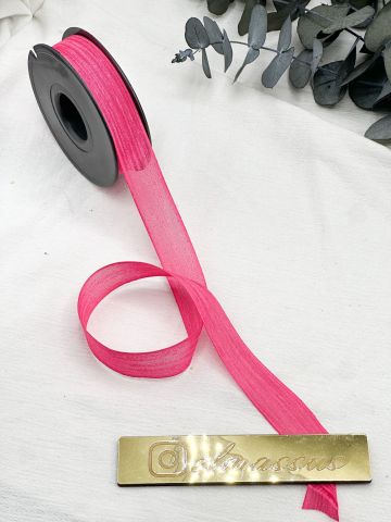 Nopel Keten Kurdele (2.5 cm 20 mt) Fuşya