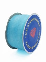 Organze Kurdele 4cm Turkuaz