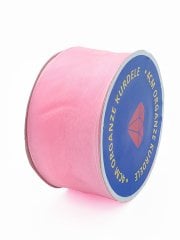 Organze Kurdele 4cm Şeker Pembesi