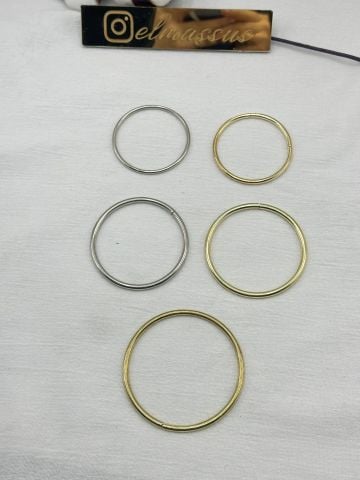 Hediyelik Yuvarlak  Metal Halka    50 adet Gold - 7cm
