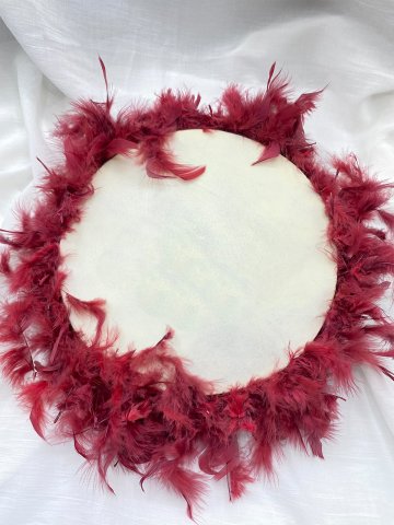Otrişli Deri Tef 32cm Bordo