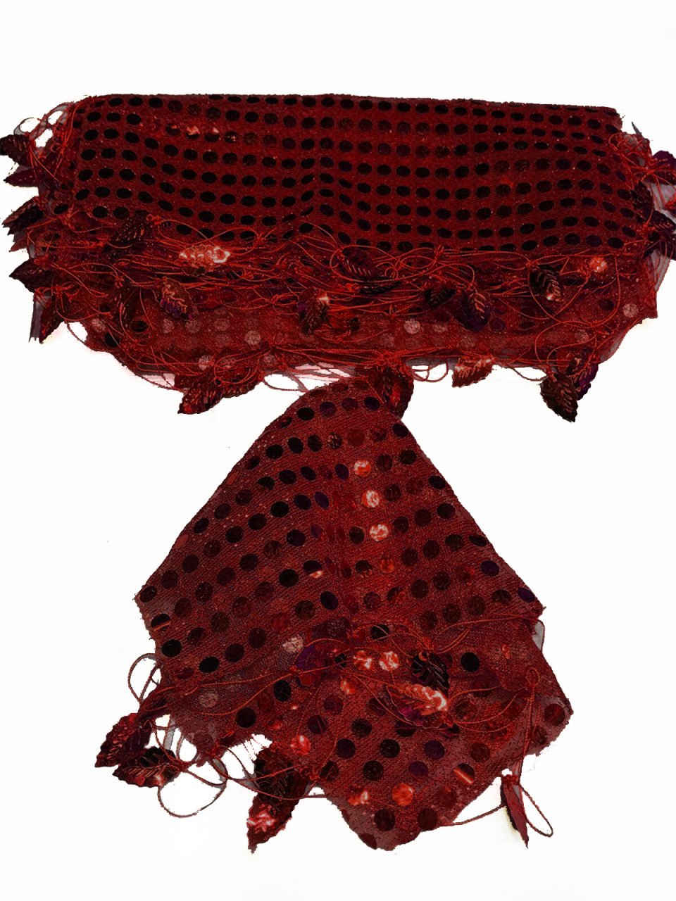 Pullu Halay Mendili (10 adet) Bordo