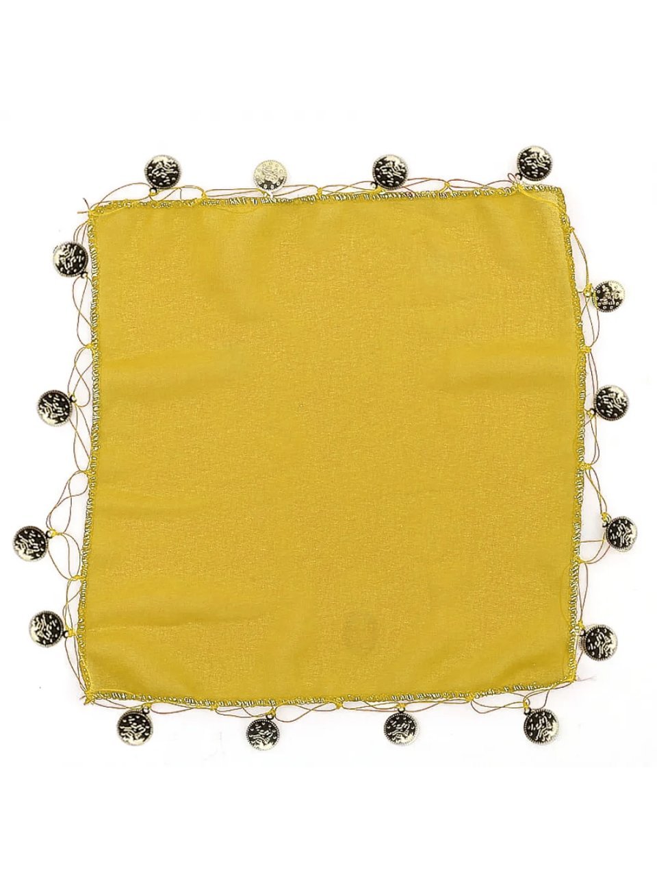 Şifon Halay Mendili 25x25 (10 adet) Sarı