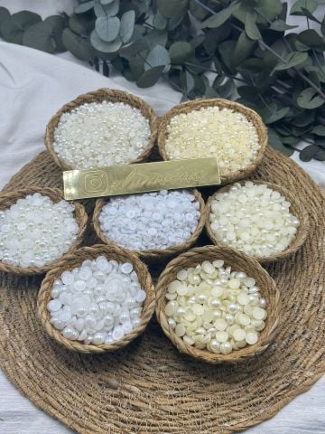 6mm Yarım  İnci Boncuk  30 gr Krem - 30gr