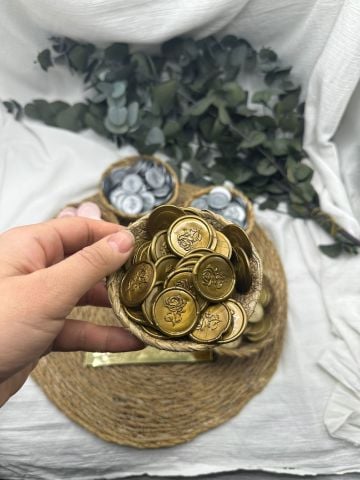 Mühür 100 adet Gold Gül