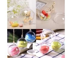 Asma Aparatlı Yuvarlak Mika Küre Kutu (24 adet)