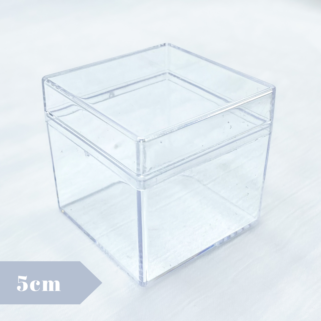 5cm Kare Kapaklı Mika Kutu (25 adet)