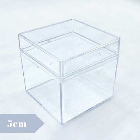 5cm Kare Kapaklı Mika Kutu (25 adet)