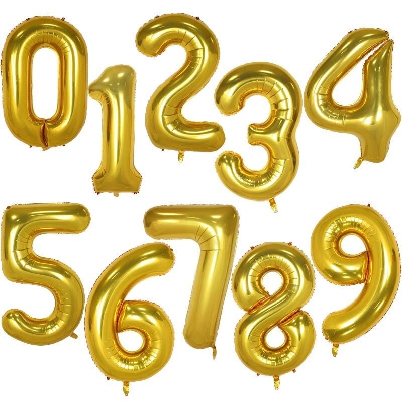 Rakam Folyo Balon Altın 76cm