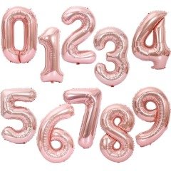 Rakam Folyo Balon Rose Gold 100cm