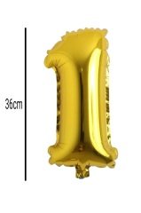 Rakam Folyo Balon Altın 36cm 1