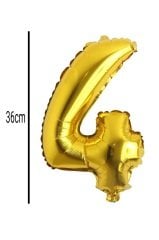 Rakam Folyo Balon Altın 36cm 4