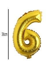 Rakam Folyo Balon Altın 36cm 6