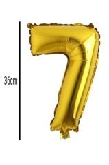 Rakam Folyo Balon Altın 36cm 7