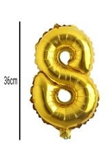 Rakam Folyo Balon Altın 36cm 8