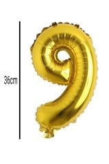 Rakam Folyo Balon Altın 36cm 9